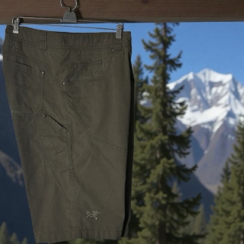 ARCTERYX MENS BASTION SHORTS SZ36 INSEAM 12.5. BROWN BREATHABLE HIGHLY DURABLE - Picture 6 of 10
